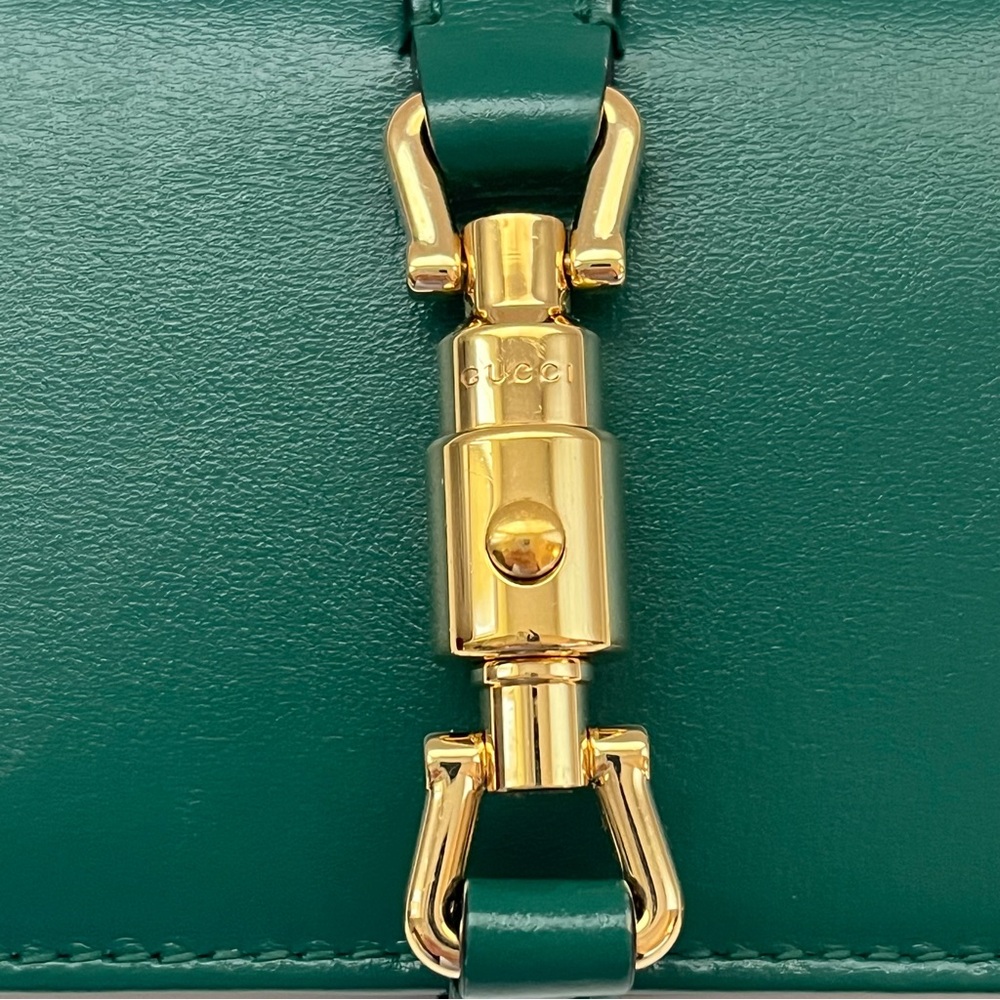 Gucci Jackie 1961 Card Case Wallet in Emerald Green - Picture 7 of 17
